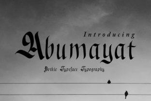 Abumayat Blackletter Font for Gothic Brand Identity