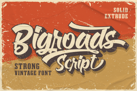 Bigroads Script: A Retro Bold Script Font for Memorable Branding