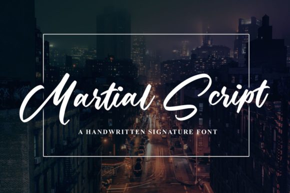 Martial Script: A Bold Handwritten Font for Small Business Branding