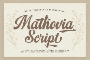 Mathovia Script: A Bold Vintage Handwritten Font for Crafters