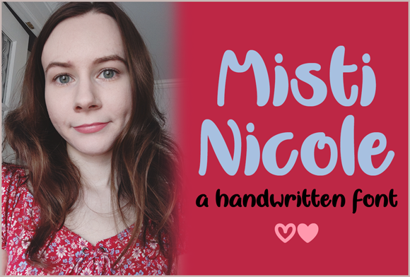 Misti Nicole Script Handwritten Font for Bold Craft Projects