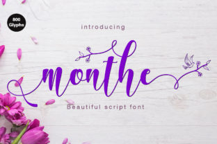 Monthe: A Modern Calligraphy Typeface for Digital Branding