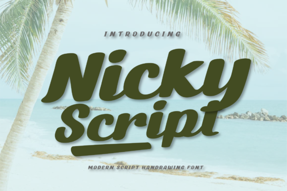 Nicky Script Font for Handmade Invitations & Branding
